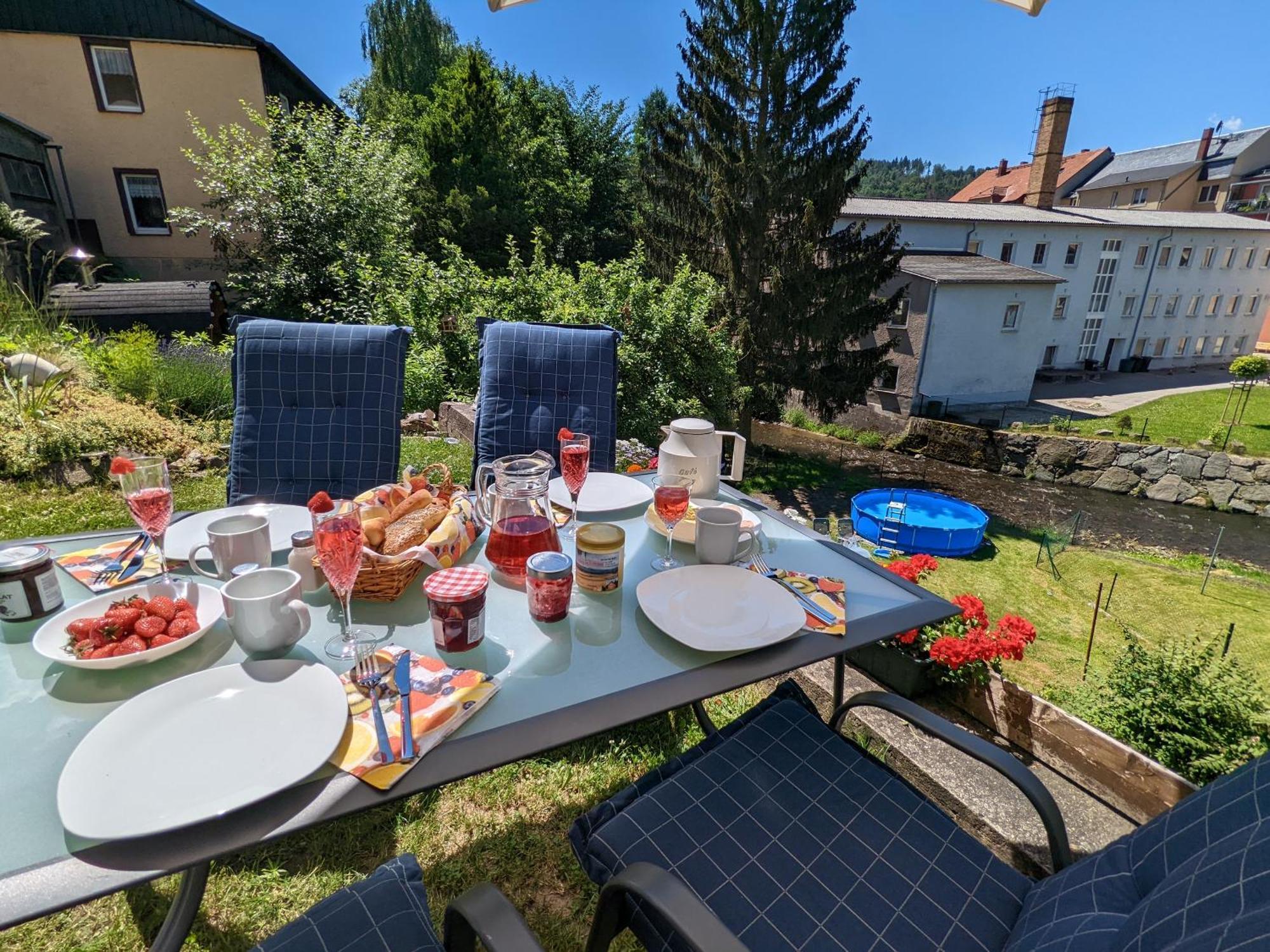 Hw3 - Urlaubsmagie - Helle, Grosse Wohnung Mit Pool Sebnitz Bagian luar foto
