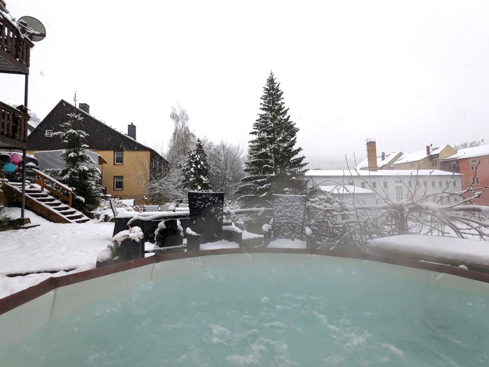 Hw3 - Urlaubsmagie - Helle, Grosse Wohnung Mit Pool Sebnitz Bagian luar foto